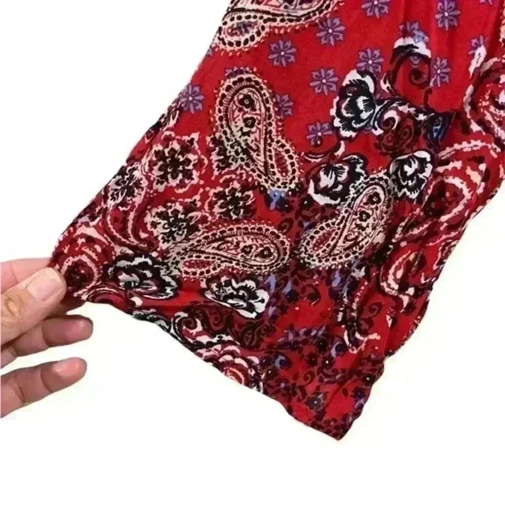 Maurice’s Bandana Coverup/Kimono Red and Blue Size XS - Picture 4 of 5